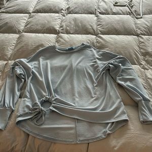 She and Sky baby blue top